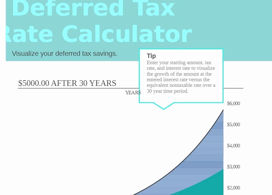 deferred tax calculation in excel